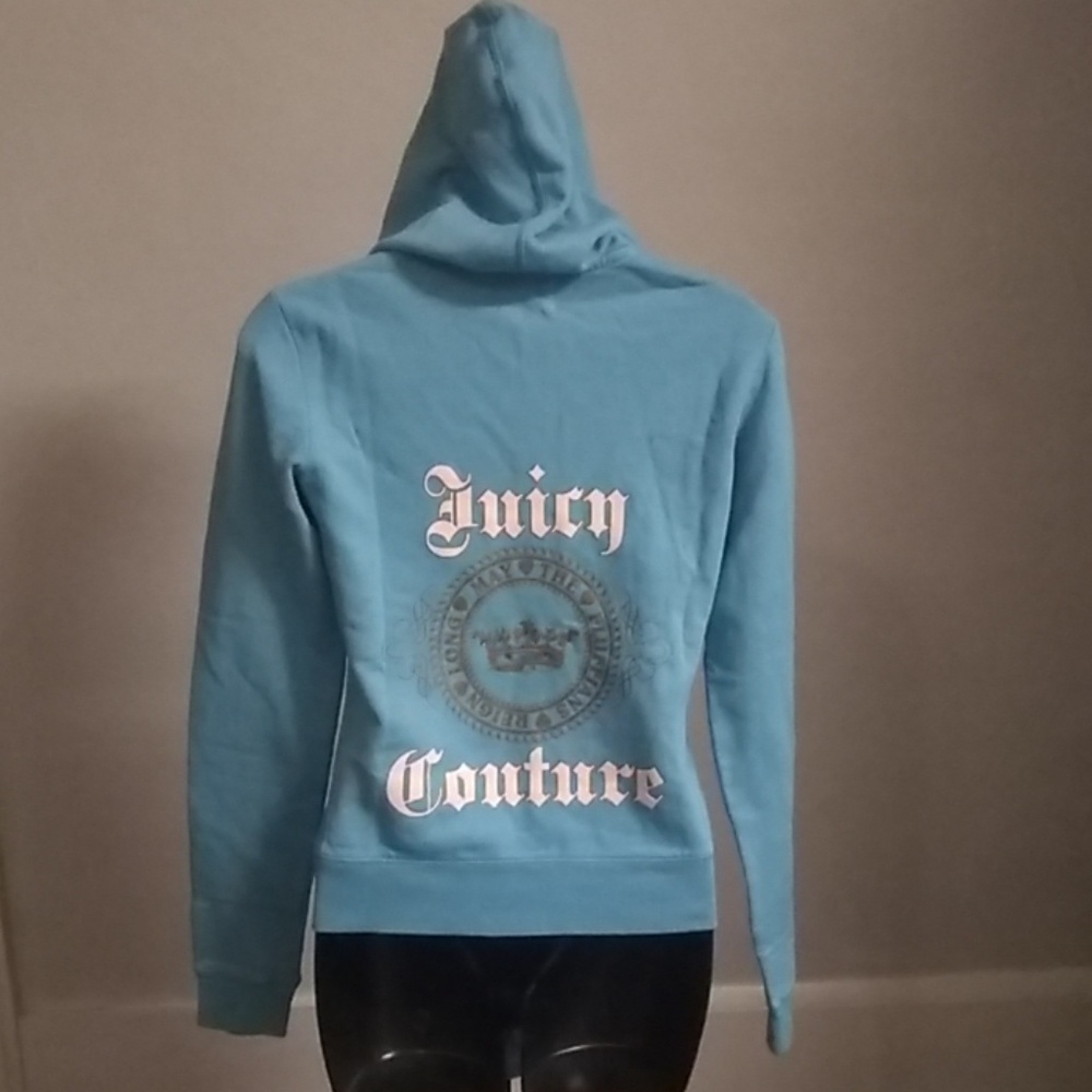 Juicy Couture Baby Blue Zip Hoodie NWT